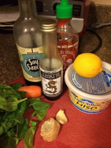 Keep the basics in the fridge and add any veggies you have